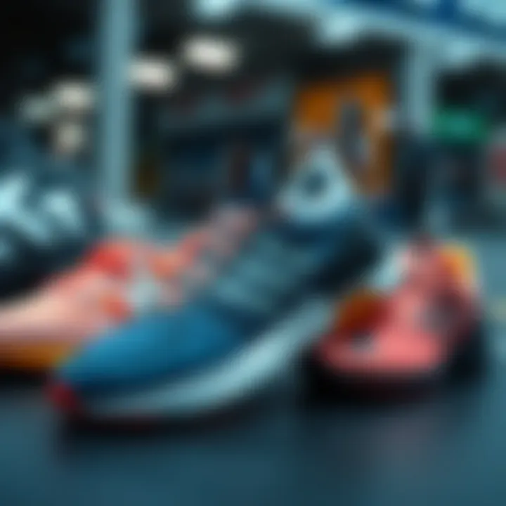 Diverse Brands Offering Unique Footwear Diverse selection of shoes from various brands