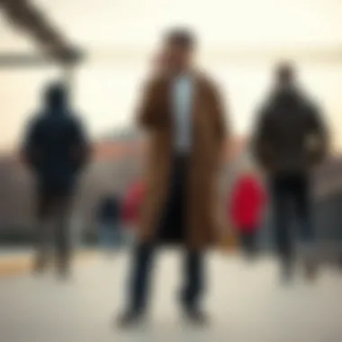 Elegant long coat design showcasing style and functionality