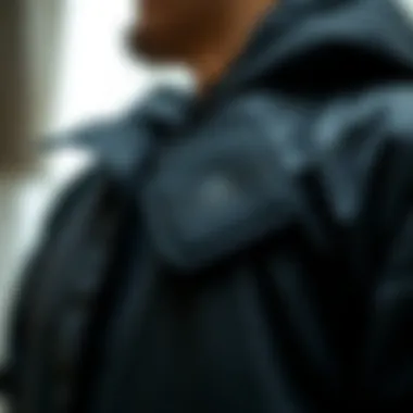 Close-up of coat detailing emphasizing quality craftsmanship