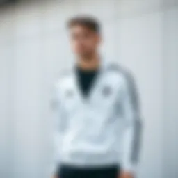 Stylish white cardigan showcasing versatility in sportswear