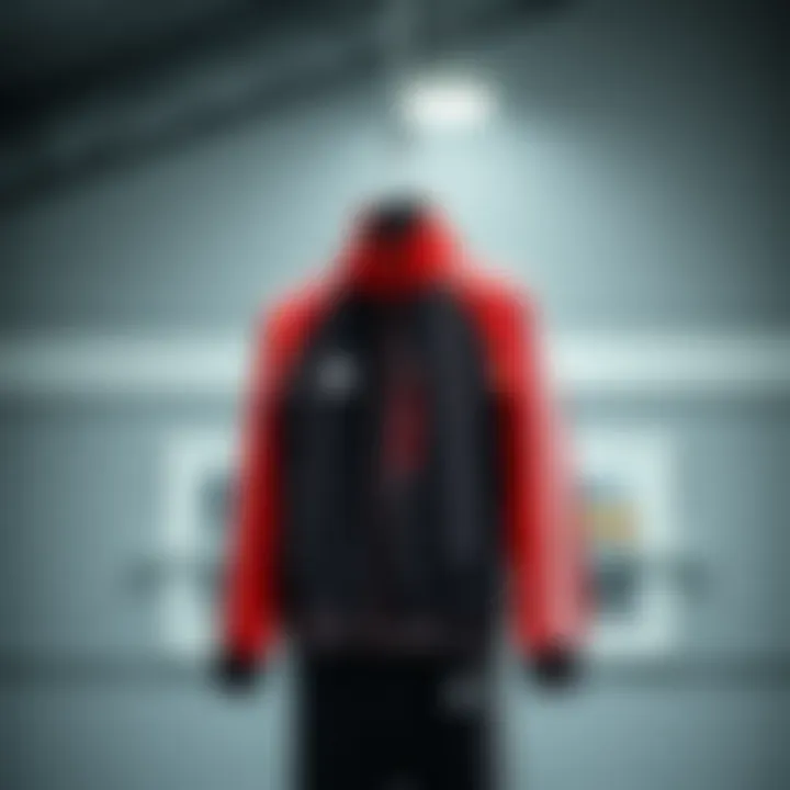 Elegance in Sportswear Design Stylish Climalite tracksuit displayed on a hanger