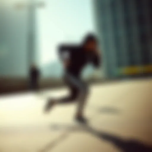 Dynamic athlete showcasing adidas tracksuit in motion