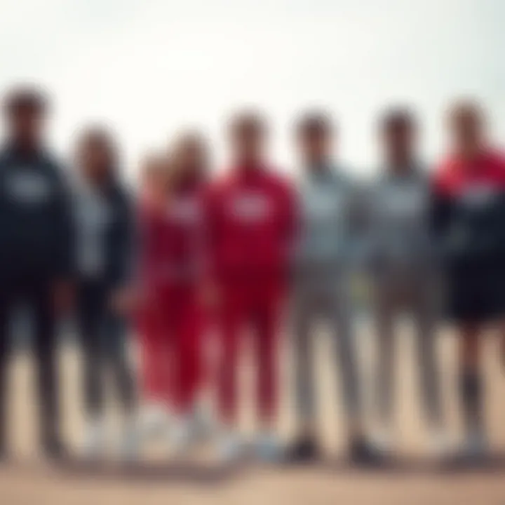 Athletic Unity in adidas Tracksuits Group of athletic individuals wearing adidas tracksuits