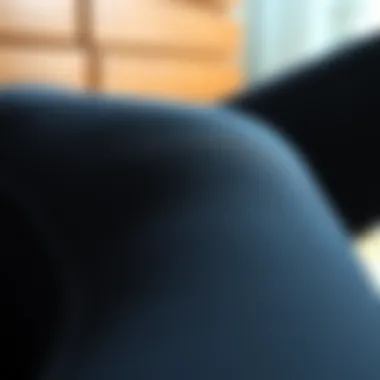 Comfortable Material Focus Close-up of adidas legging material highlighting comfort