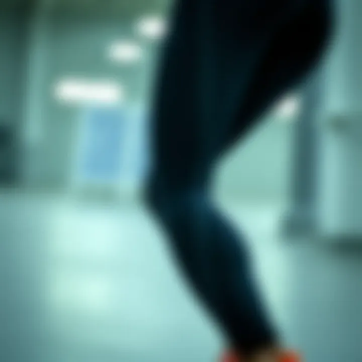 Dynamic Workout Performance Adidas leggings in action during a workout session