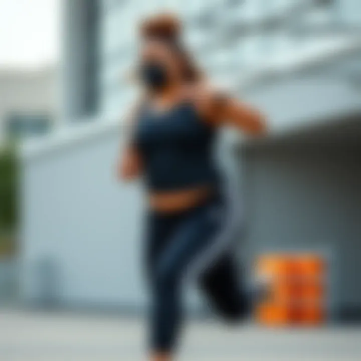 Dynamic movement in plus-size activewear