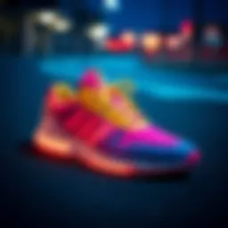 Vibrant Adidas sneaker showcasing innovative design and color