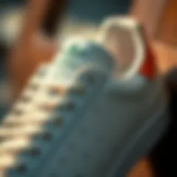 Close-up of Adidas Stan Smith shoe design