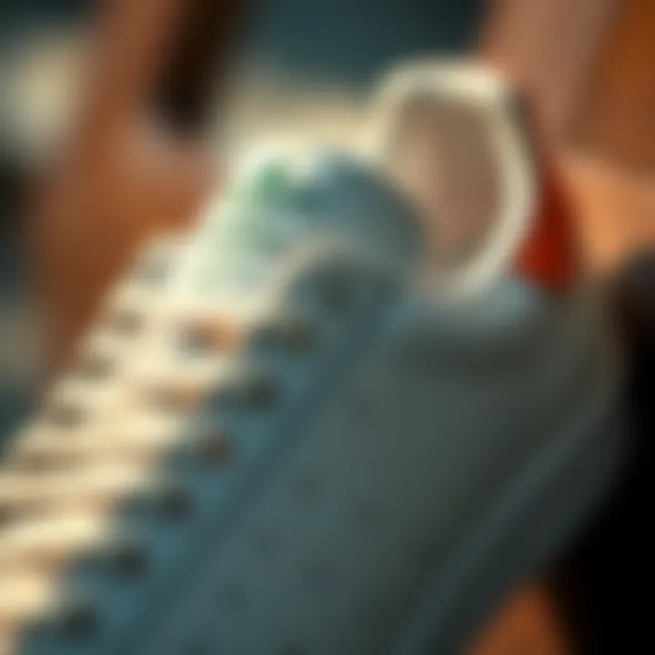 Close-up of Adidas Stan Smith shoe design