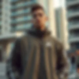 Stylish Adidas Varilite jacket displayed in an urban setting