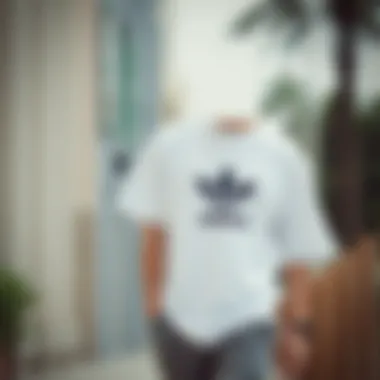 Casual look with Adidas white t-shirt