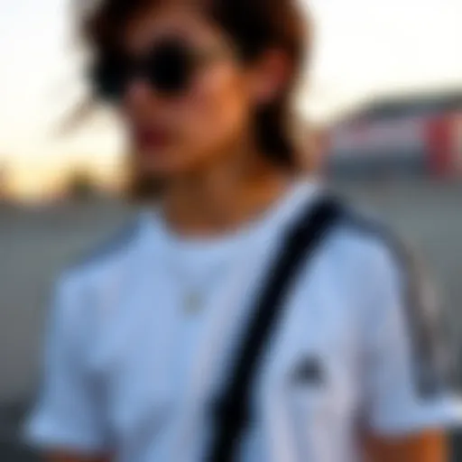 Stylish Adidas white t-shirt outfit