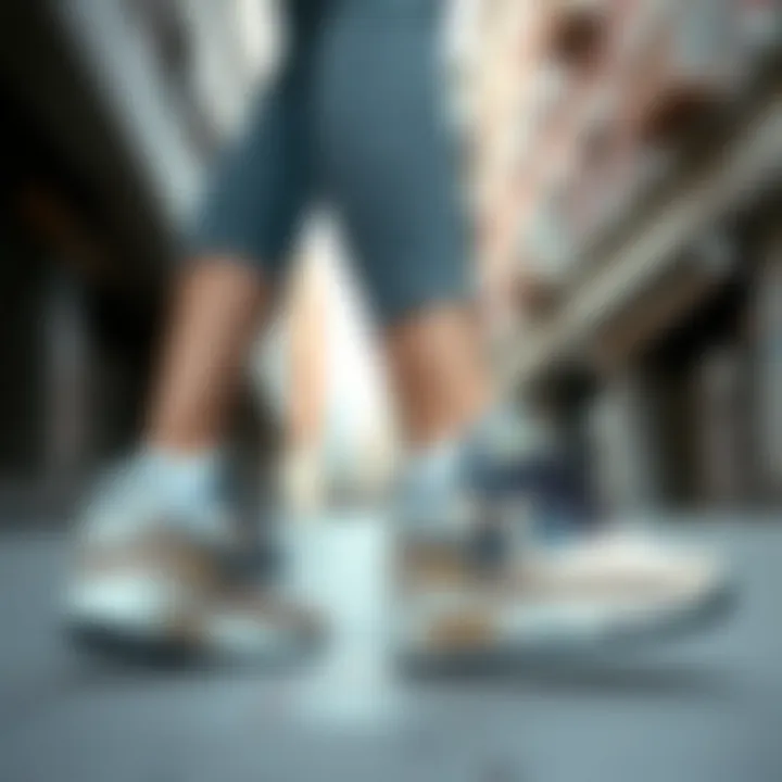 A stylish woman wearing Air Max 90 shoes in an urban setting.