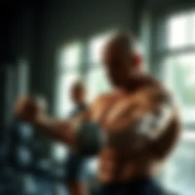 Dynamic strength training session showcasing intense muscle engagement