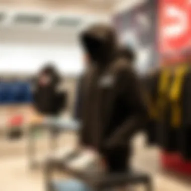 Stylish Puma apparel showcased in an outlet setting