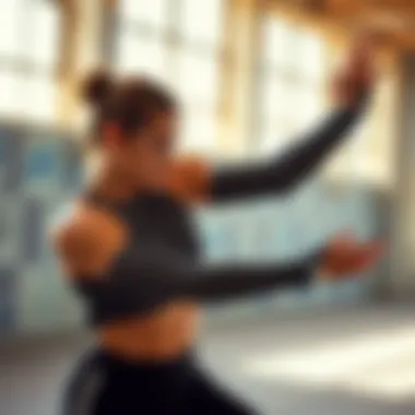 Athlete demonstrating flexibility and movement with Asics sleeves