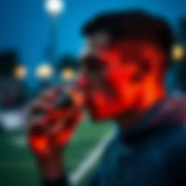 Performance Enhancement Through Beverages Athlete consuming an energy drink