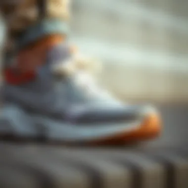 Comfort Meets Fashion in Footwear Close-up of a comfortable yet fashionable shoe