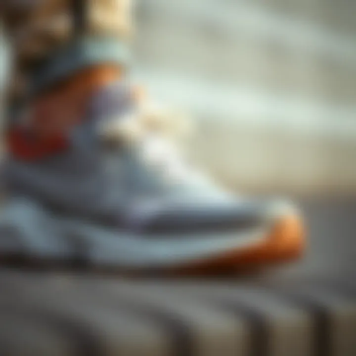 Comfort Meets Fashion in Footwear Close-up of a comfortable yet fashionable shoe