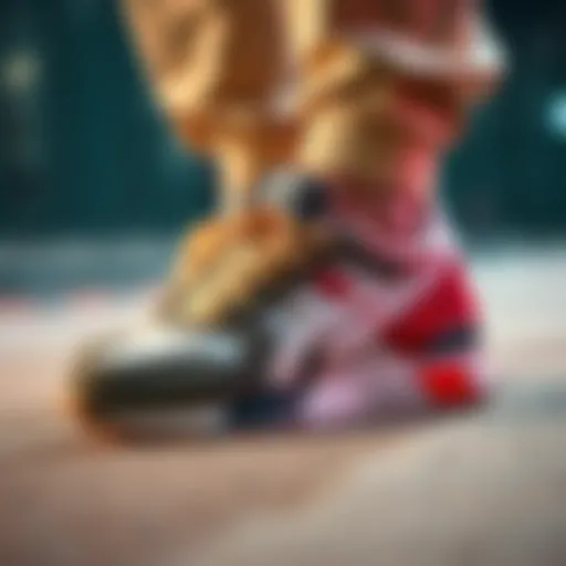 Stylish sneakers displaying contemporary trends