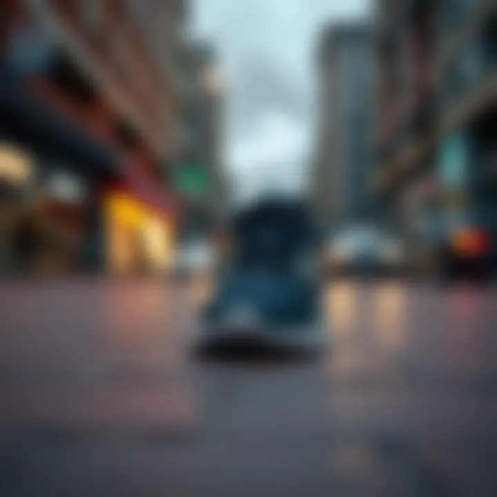 Urban Elegance: Running Shoes in the City Stylish running shoes on a city street