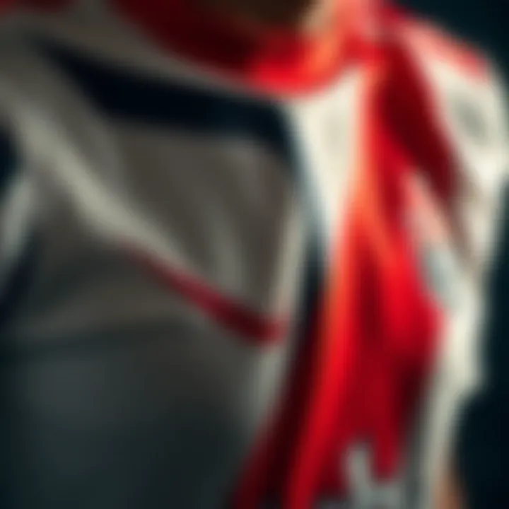 A close-up of the distinct design elements in Beşiktaş jerseys