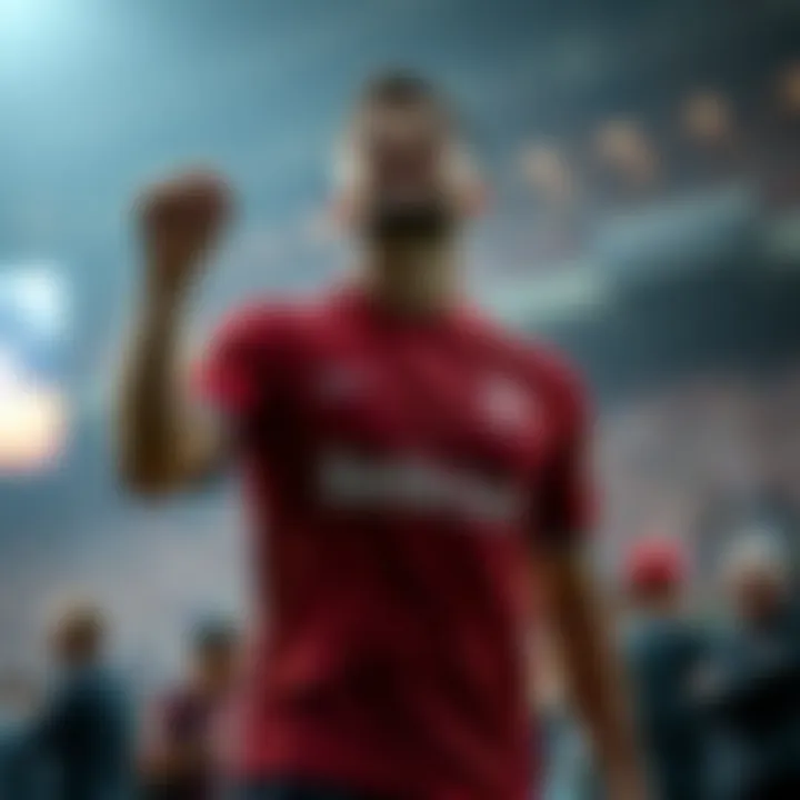 Fan wearing Beşiktaş jersey in an energetic atmosphere