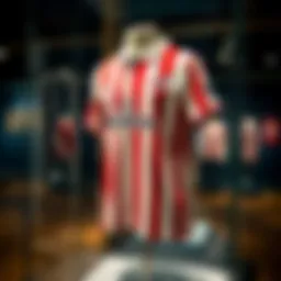 Historic Beşiktaş jersey displayed in a museum.