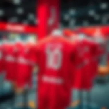 Stylish display of Beşiktaş jerseys reflecting current fashion trends