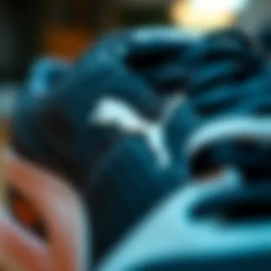 Close-up of premium materials used in Puma sneakers