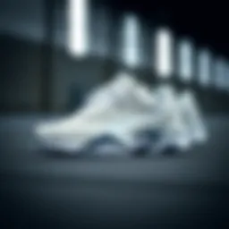 Stylish white Puma sneakers showcasing unique design elements