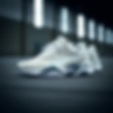 Stylish white Puma sneakers showcasing unique design elements