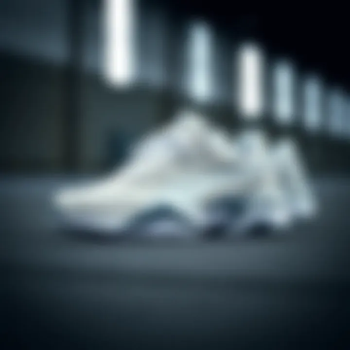 Stylish white Puma sneakers showcasing unique design elements