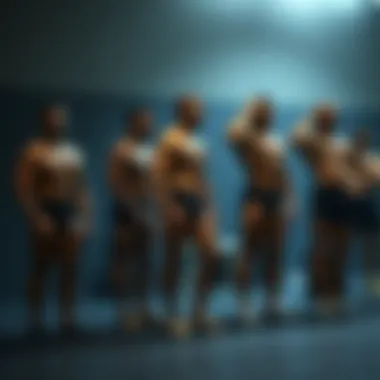 Historical timeline illustrating the evolution of bodybuilding