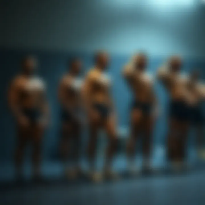 Historical timeline illustrating the evolution of bodybuilding