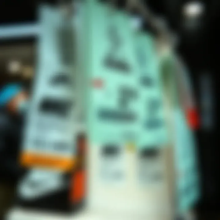 Price tags showcasing discounts on Nike products