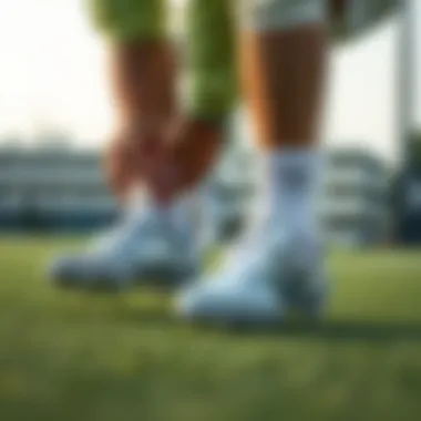 Maintenance Tips for Optimal Performance A player caring for their cleats