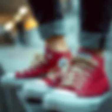 Perfect Pairing: Converse with Casual Wear Close-up of Converse shoes paired with casual attire
