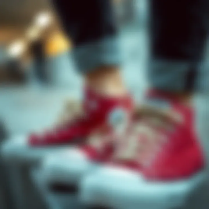 Perfect Pairing: Converse with Casual Wear Close-up of Converse shoes paired with casual attire