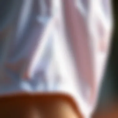 Close-up of breathable fabric used in modern shorts