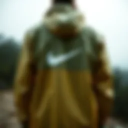 Stylish Nike rain jacket featuring advanced weatherproof technology