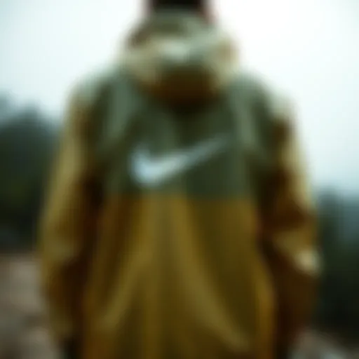 Stylish Nike rain jacket featuring advanced weatherproof technology
