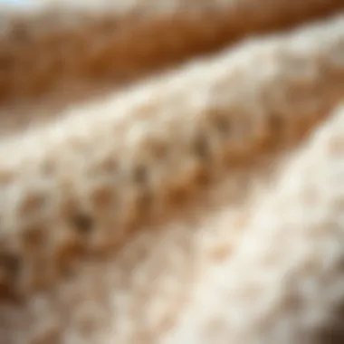 Close-up of sherpa fabric texture revealing its unique qualities