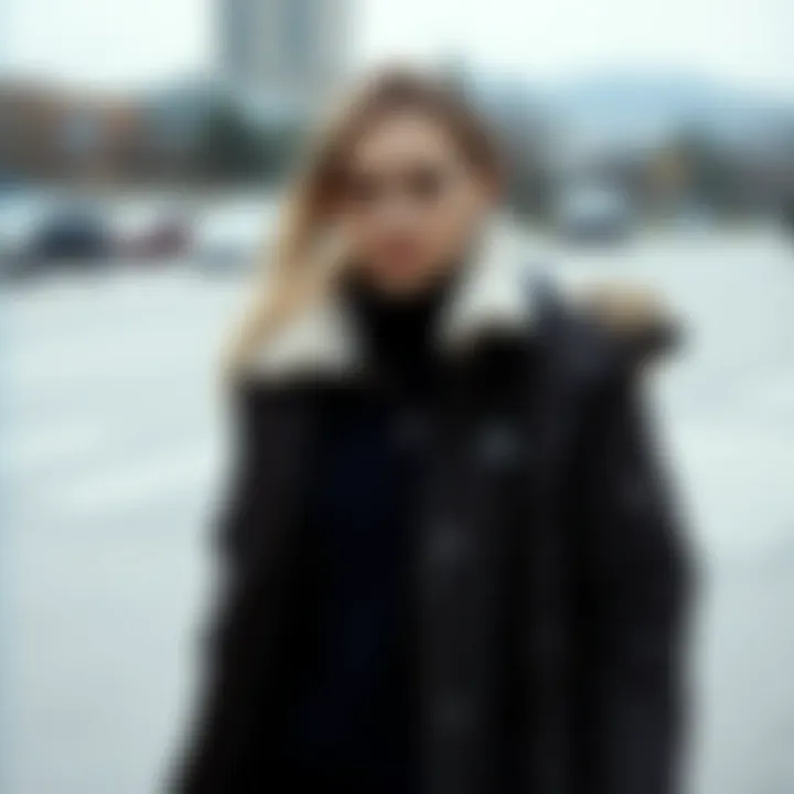 A fashionable outfit combination featuring a sherpa jacket