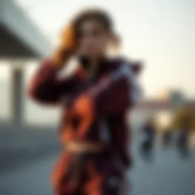 Stylish Tracksuit Representation A stylish girl in a trendy tracksuit showcasing comfort and style