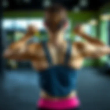 A demonstration of resistance band exercises targeting the back muscles.