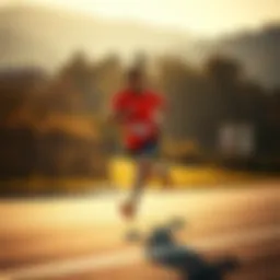 A runner in motion showcasing the thrill of speed and agility