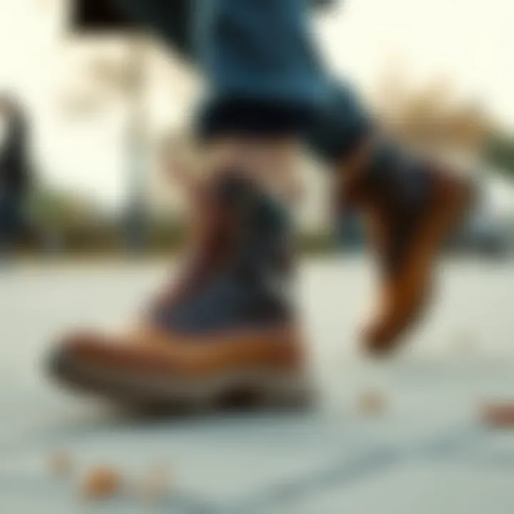 Fashion Forward: Coordinating Style with Comfort Fashion coordination of waterproof boots with casual attire.