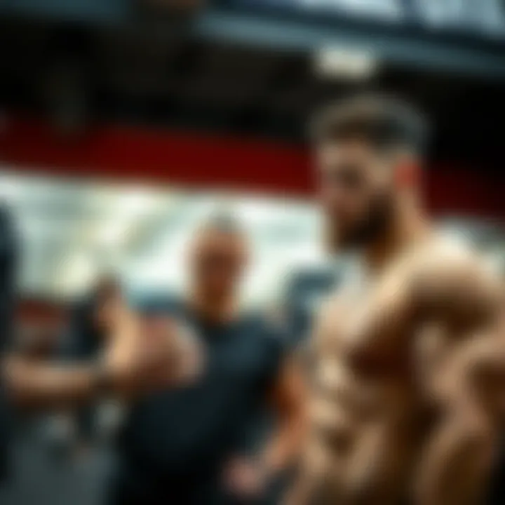 Expert Guidance on Gainer Supplement Timing A nutritionist discussing gainer strategy with an athlete