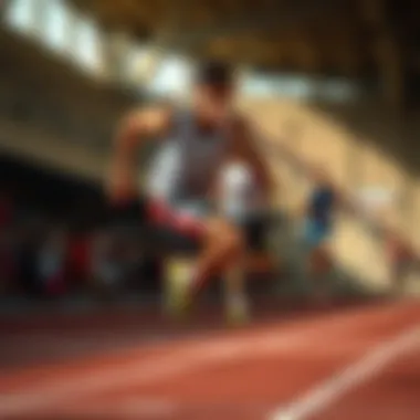 A historical depiction of running and jumping events in ancient cultures